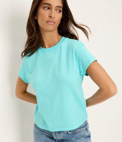 Michael Stars Grayson Cropped Tee In Blue