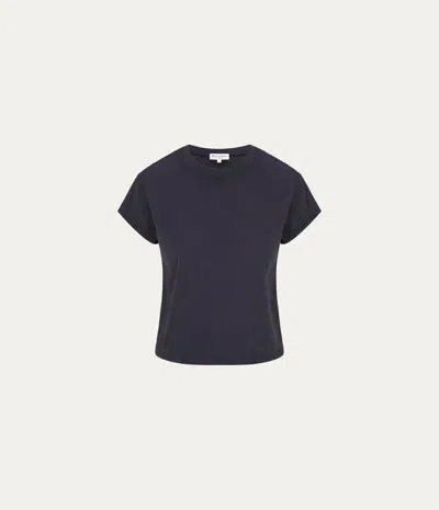 Michael Stars Grayson Cropped Tee In Blue