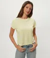 Michael Stars Grayson Cropped Tee In Neutral
