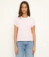 Michael Stars Grayson Chopped Crewneck T-shirt In Pink