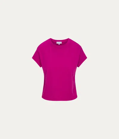 Michael Stars Grayson Cropped Tee In Pink