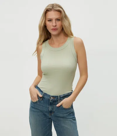 Michael Stars Halley Ribbed Tank With Ruching