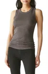 Michael Stars Halley Ruched Side Tank In Oxide In Multi