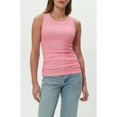 Michael Stars Halley Side Ruched Tank In Metallic