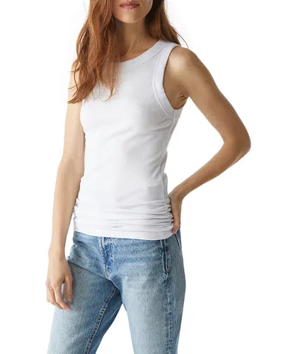 Michael Stars Kendall Crop Cotton Tank Top In Chalk