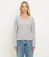 Michael Stars Halsey V-neck Pullover In Gray