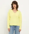 Michael Stars Halsey V-neck Pullover In Yellow