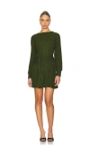 Michael Stars Halston Mini Dress In Dark Green