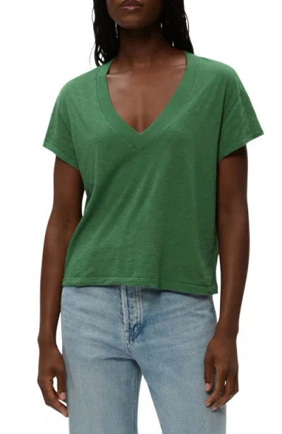 Michael Stars Harlan Cotton V-neck T-shirt In Palm