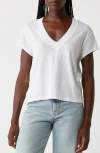 Michael Stars Harlan Cotton V-neck T-shirt In White
