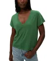 Michael Stars Harlan Cotton V-neck T-shirt In Palm