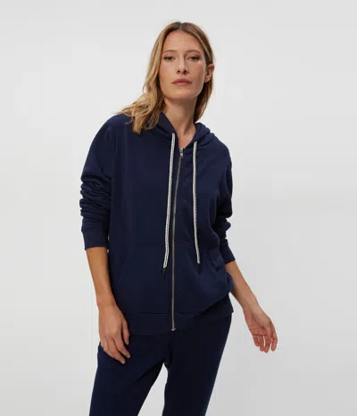 Michael Stars Harper Zip-up Hoodie In Nocturnal