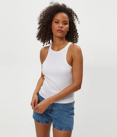 Michael Stars Hayes Ribbed Tank In White
