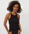 Michael Stars Hayes Ribbed Tank In Black