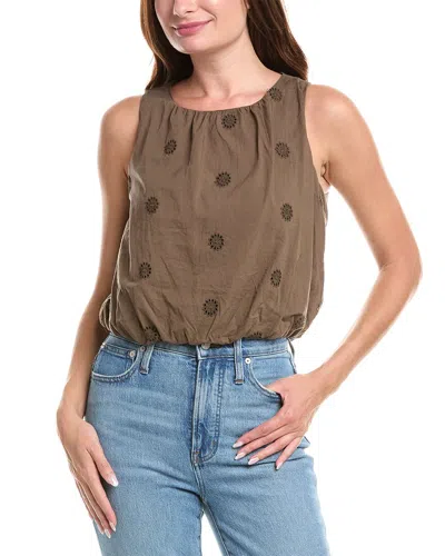 Michael Stars Hazel Bubble Top In Green