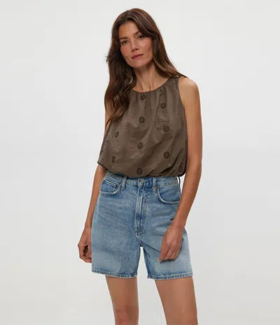 Michael Stars Hazel Eyelet Bubble Top