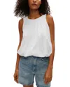 Michael Stars Hazel Eyelet Bubble Sleeveless Top