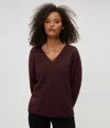 Michael Stars Hendrix V-neck Sweater In Beetroot