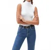 Michael Stars Hillary Turtleneck Shell Top In White In White