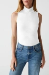 Michael Stars Hillary Sleeveless Turtleneck In Chalk