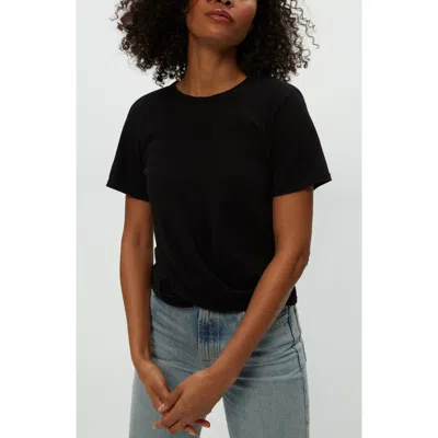 Michael Stars Hollis Criss Cross T-shirt In Black