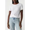 Michael Stars Hollis Criss Cross T-shirt In White