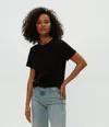 Michael Stars Hollis Criss Cross T-shirt In Black