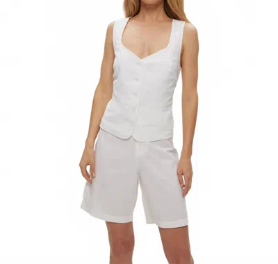 Michael Stars Honey Button Up Vest In White