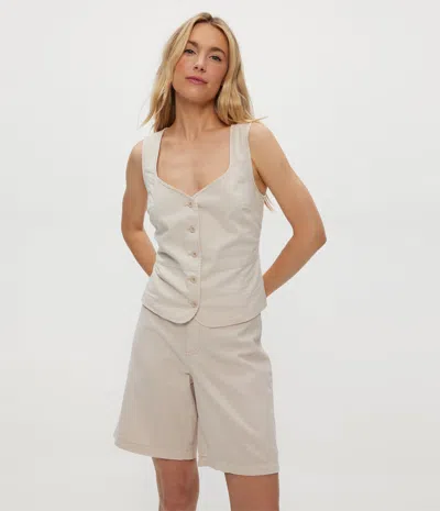 Michael Stars Honey Linen Button Up Vest