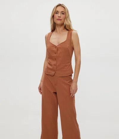 Michael Stars Honey Linen Button Up Vest