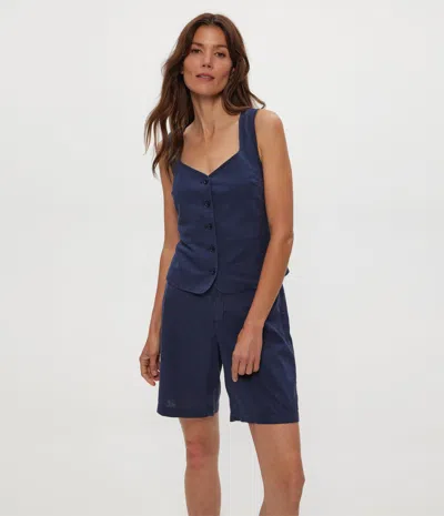 Michael Stars Honey Linen Button Up Vest