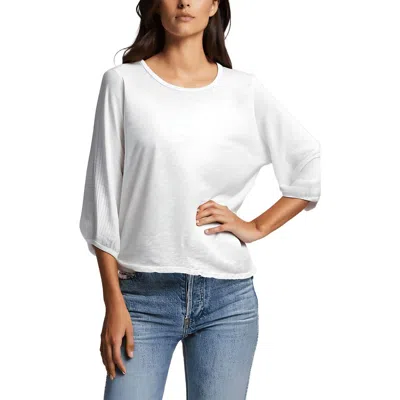 Michael Stars Iliana Womens Mixed Media Cotton Pullover Top