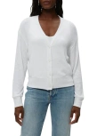 Michael Stars Ilsa Rib Knit Cardigan In White