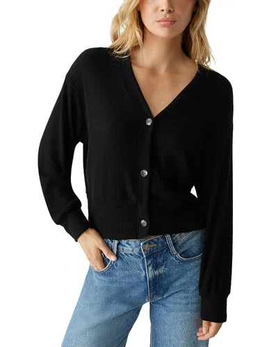 Michael Stars Ilsa V Neck Cardigan In Black