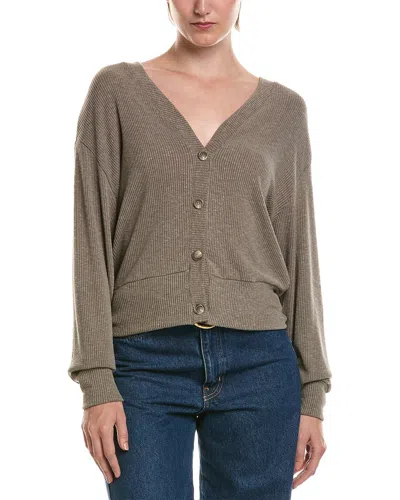 Michael Stars Ilsa V-neck Cardigan In Gray