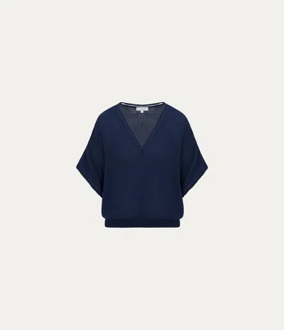 Michael Stars Imani Cropped Dolman Sleeve Top In Nocturnal