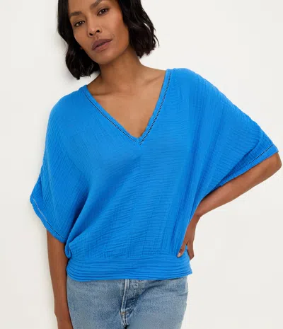 Michael Stars Imani Dolman Sleeve Top In Blue
