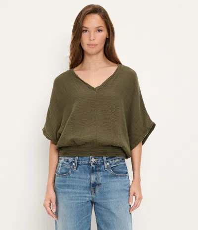 Michael Stars Imani Dolman Sleeve Top In Blue