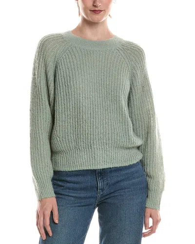 Michael Stars Indra Crewneck Wool-blend Sweater In Green