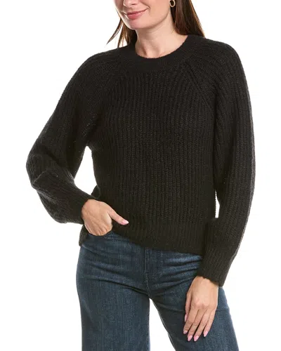 Michael Stars Indra Crewneck Wool-blend Sweater In Black
