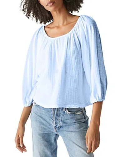 Michael Stars Ingrid Balloon Sleeve Top In Water