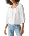 Michael Stars Ingrid Balloon Sleeve Top In White