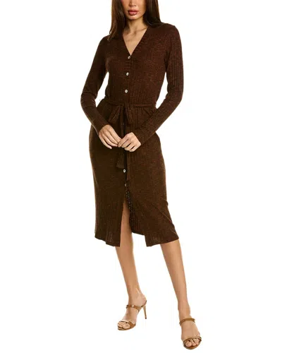 Michael Stars Isa Cardigan Dress In Burgundy