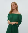 Michael Stars Isabel Convertible Gauze Top In Palm