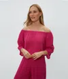 Michael Stars Isabel Convertible Gauze Top In Pitaya