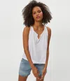 Michael Stars Isla Crochet Trim Tank In White