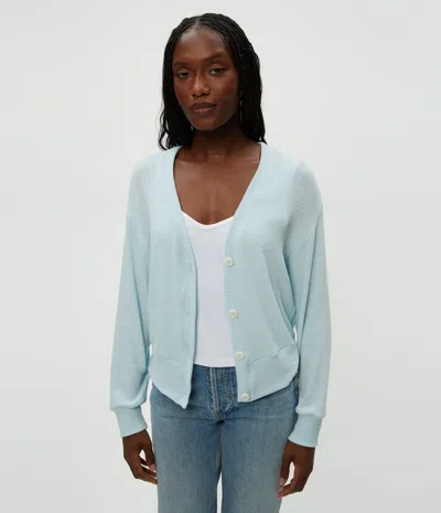 Michael Stars Isla V-neck Ribbed Cardigan In Sachet