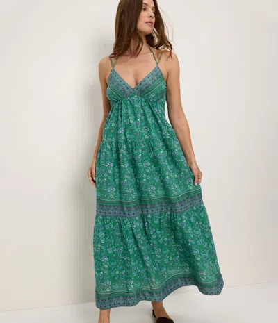 Michael Stars Isolde Printed Maxi Dress In Blue