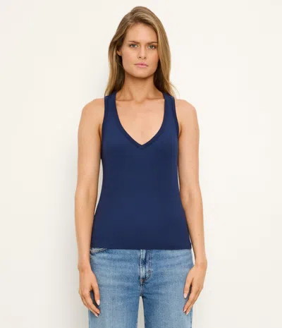 Michael Stars Ivara Racerback Tank In Blue