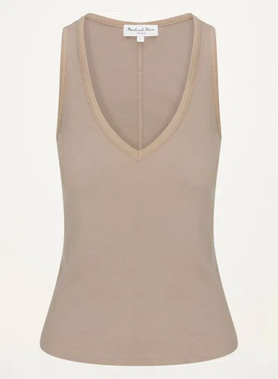 Michael Stars Ivara Racerback Tank In Brown